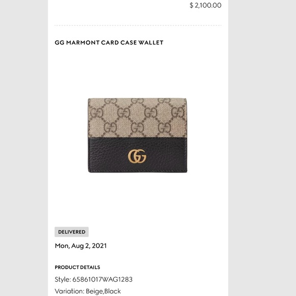 Gucci Marmont Card Case Wallet - Picture 3 of 10